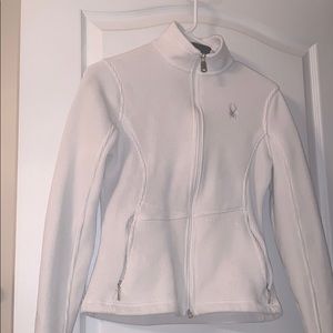 Spyder White Small Zip up Sweater Used